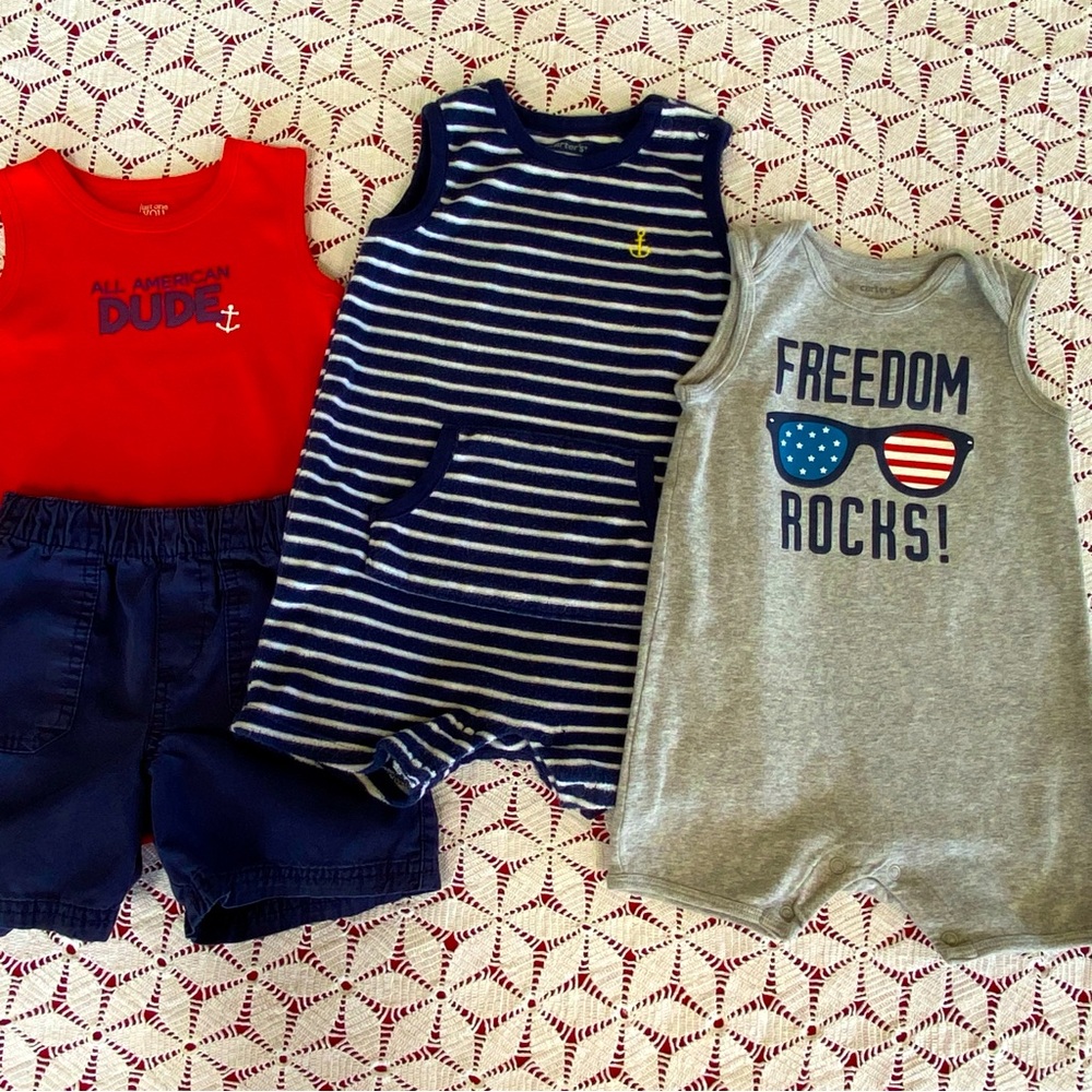 Patriotic 4-Piece Carter’s and Circo July Fourth Bundle - Size 18 Mo